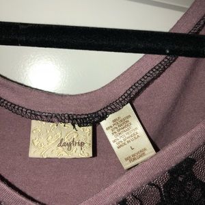 Purple daytrip high/low top with lace detail